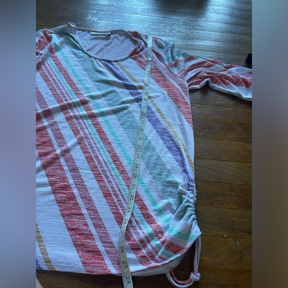 Susan Graver size XL stretchy soft knit blouse artsy colorful - Picture 7 of 7
